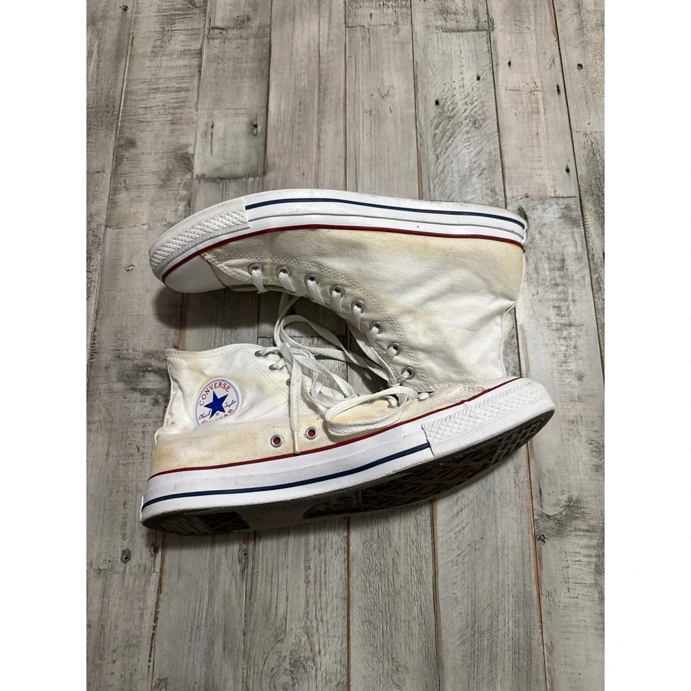 Converse Chuck Taylor All Star High Top White Canvas Sneakers Mens 11.5 X7650 - Picture 3 of 7